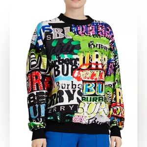 Burberry Aner Graffiti Logo Sweatshirt